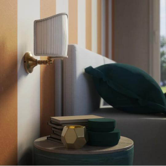 klasicka spalna nastenna lampa tienidlova elegantna obcianska zlata zlato luxusne lampy osvetlenie atmosfericke osvetlenie chodba mediteran textil tienidlo na lampu.jpg